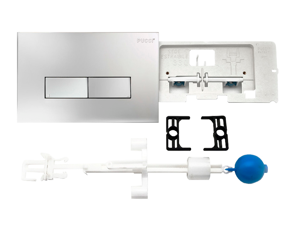 KIT RINNOVA DA PUCCI SARA IN  ECO C/PLACCA  NEW- Cromo- PUCCI- pezzi 1