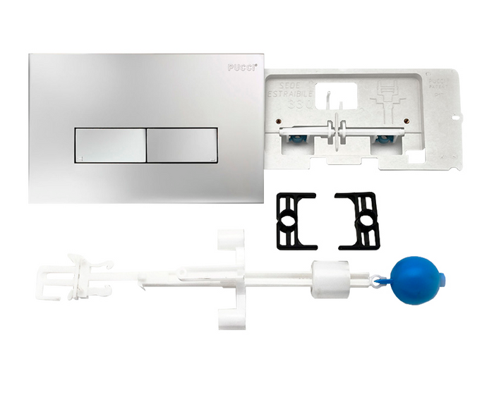 KIT RINNOVA DA PUCCI SARA IN  ECO C/PLACCA  NEW- Cromo- PUCCI- pezzi 1