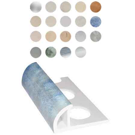 PROFILO JOLLY PER  RIVESTIMENTI MARMORIZZATI H. 8 mm - Verde guatemala - barra 2,50 mt - 50 metrilineari