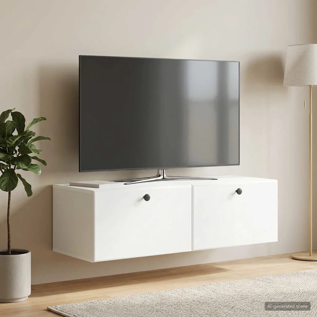 Mobile Porta TV da Muro 98 x 41 x 30 cm Bianco 899205