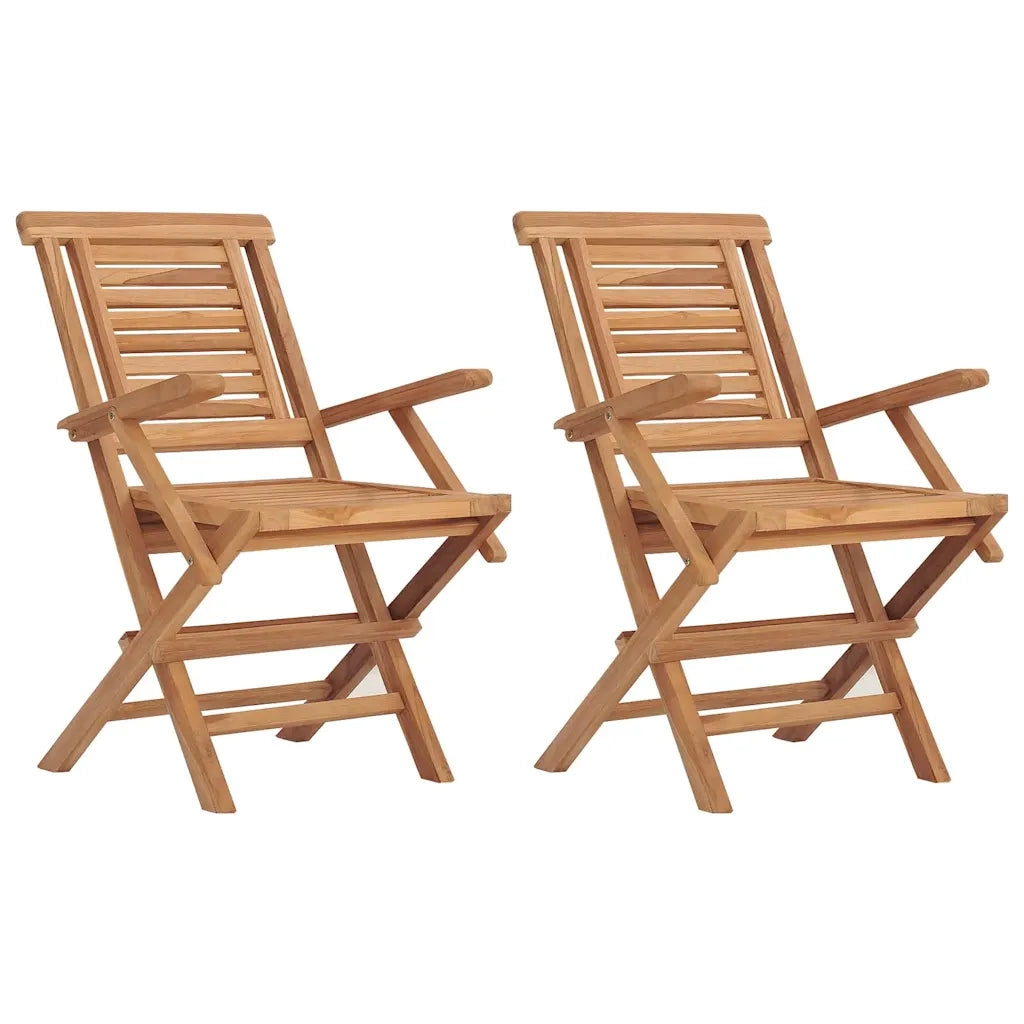 Sedie da Giardino Pieghevoli 2pz 56x63x90cm Legno Massello Teakcod mxl 102968