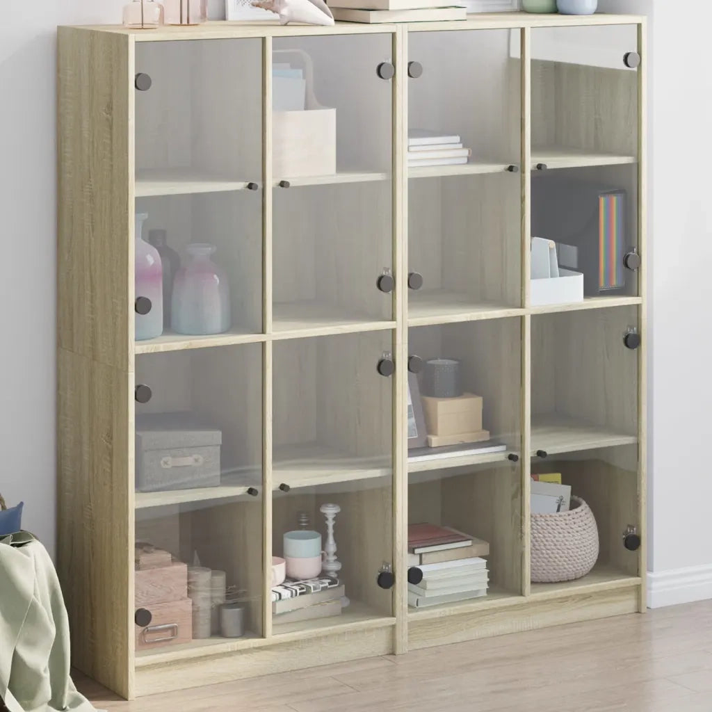 vidaXL Libreria Ante Rovere Sonoma 136x37x142 cm in Legno Multistrato