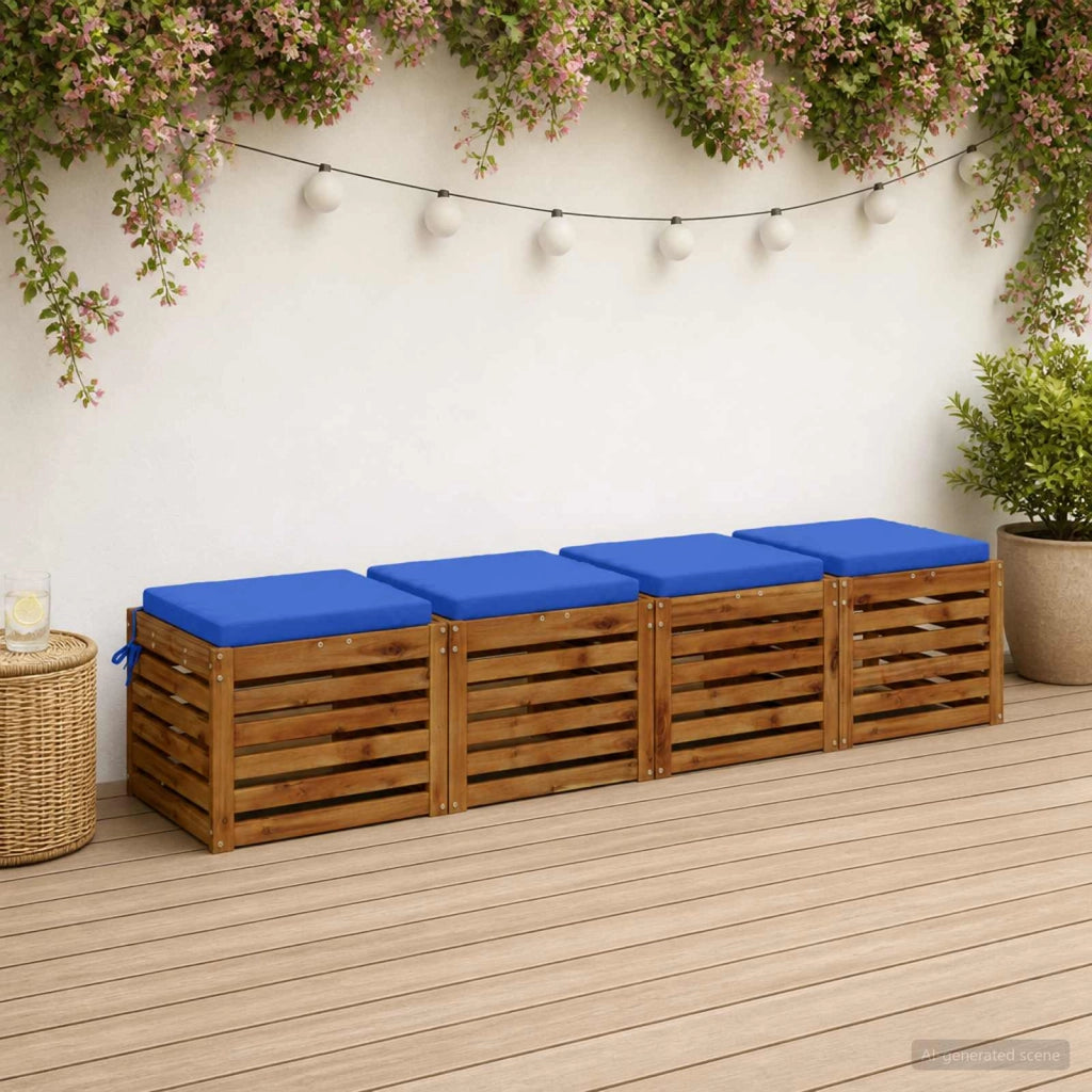 Cuscini per Sedia in 4 Pezzi SOEST 4 pz 100% Poliestere 944456