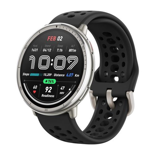 Amazfit active 2 3,35 cm (1.32) amoled digitale 466 x 466 pixel touch screen argento gps (satellitare) - 6970100377712