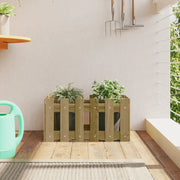 Fioriera Giardino a Recinzione 60x30x30 cm in Pino Impregnato 832471