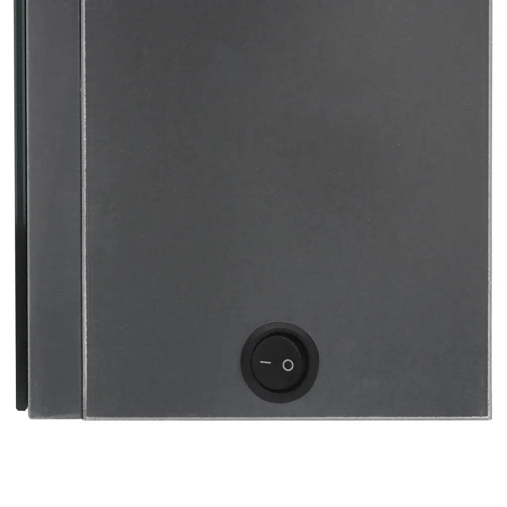 Armadietto Bagno con Specchio e LED-Mobile bagno con specchio 89x14x62 cm Grigio Lucido