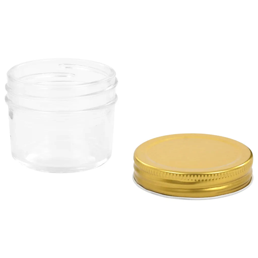 Vaso per Marmellata in Vetro Coperchio Oro 24 pz 110 ml CFW3144202