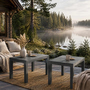 Garden Benches, 2 Pieces, Anthracite Plastic