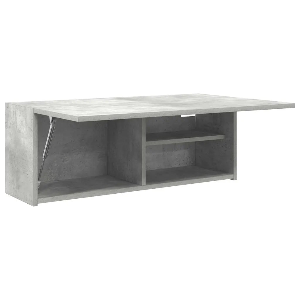 Mobiletto da bagno moderno a parete pratico contenitore 80 x 25 x 30 cm legno composito grigio cemento 02_0051272