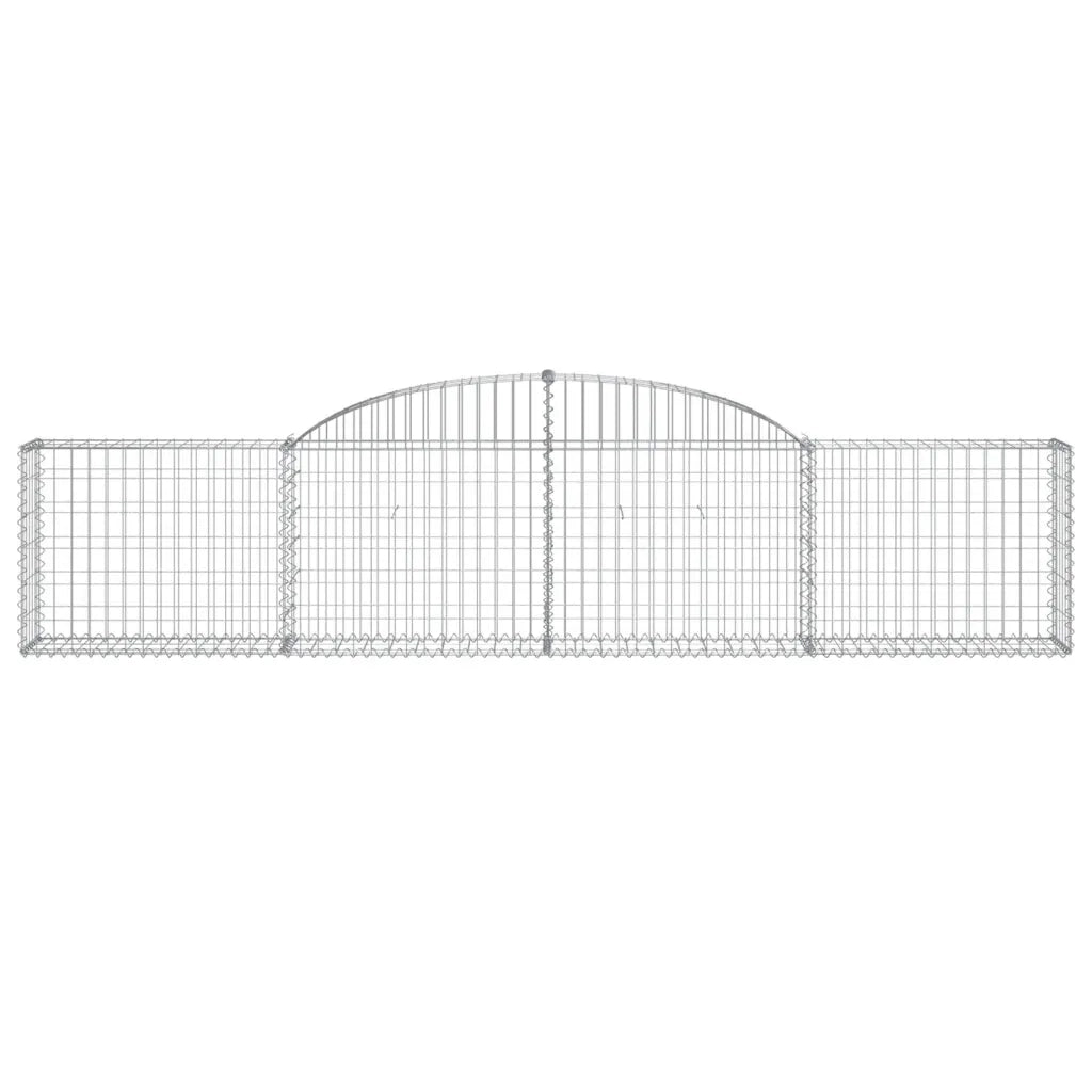Cesti Gabbioni ad Arco 20 pz 300x30x60/80 cm Ferro Zincato 3146499