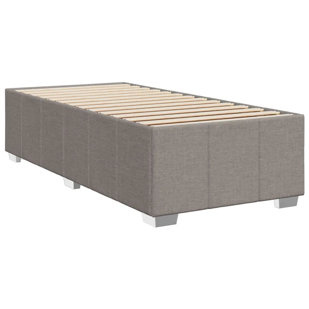 vidaXL Giroletto a Molle con Materasso Tortora 100x200 cm in Tessuto
