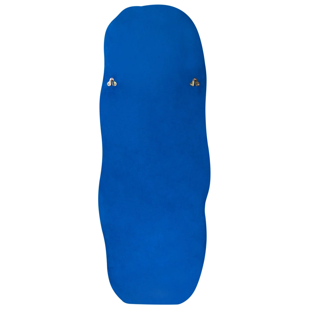 Specchio da parete Blu MDF Velluto Telaio Vetro 160 x 56 cm Forma irregolare Decorativo Montato a parete Stile moderno