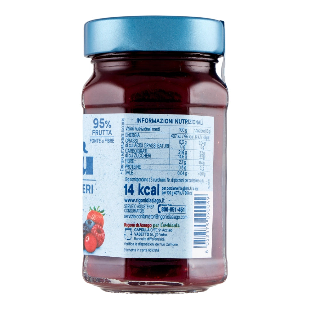 Rigoni di asiago natu bio frutti di bosco senza zuccheri aggiunti 3 pezzi 240 gr