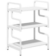 Tavolo Multilivello per Stampante Industriale ¨C Zephmum ¨C Metallo e Truciolato, 55x40x77 cm, Bianco