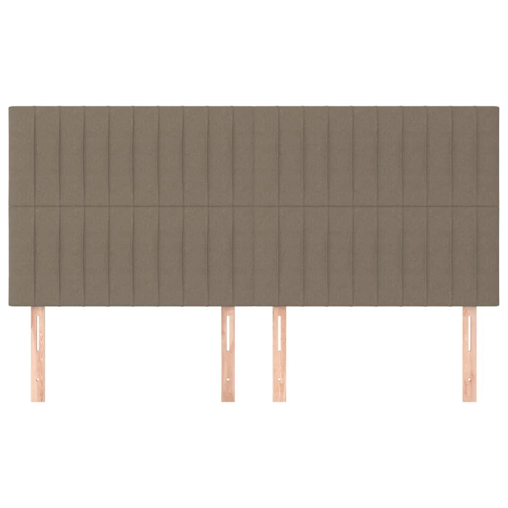 Testiera per letto Tortora 180x5x118/128 cm Tessuto