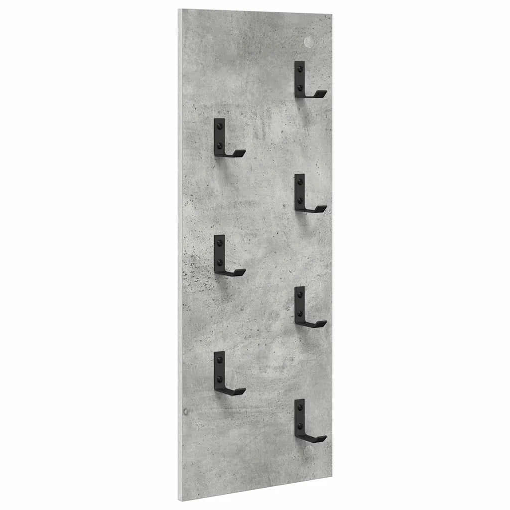 Appendiabiti a muro Grigio cemento 30 x 1,5 x 80 cm 874470