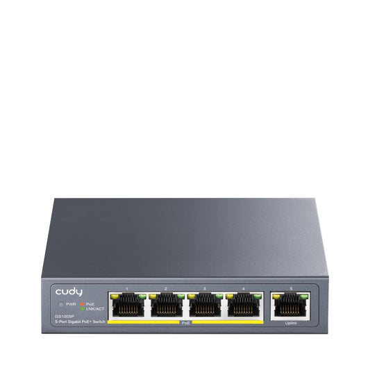 Switch 5p gigabit di cui 4p poe 60w poe power supply vlan/exten dip - GS1005P