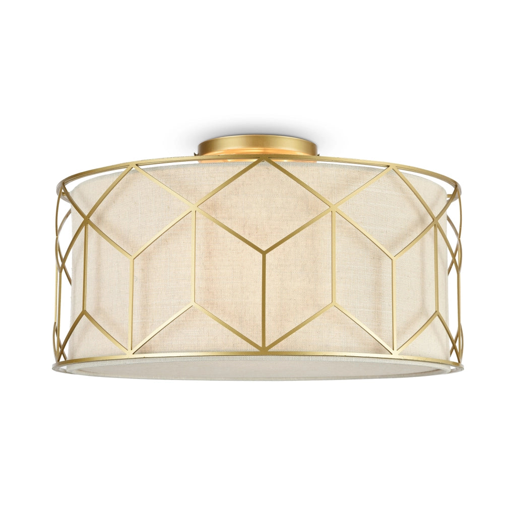 Maytoni Plafoniera contemporanea Messina 3 luci E27 oro metallo diffusore PVC