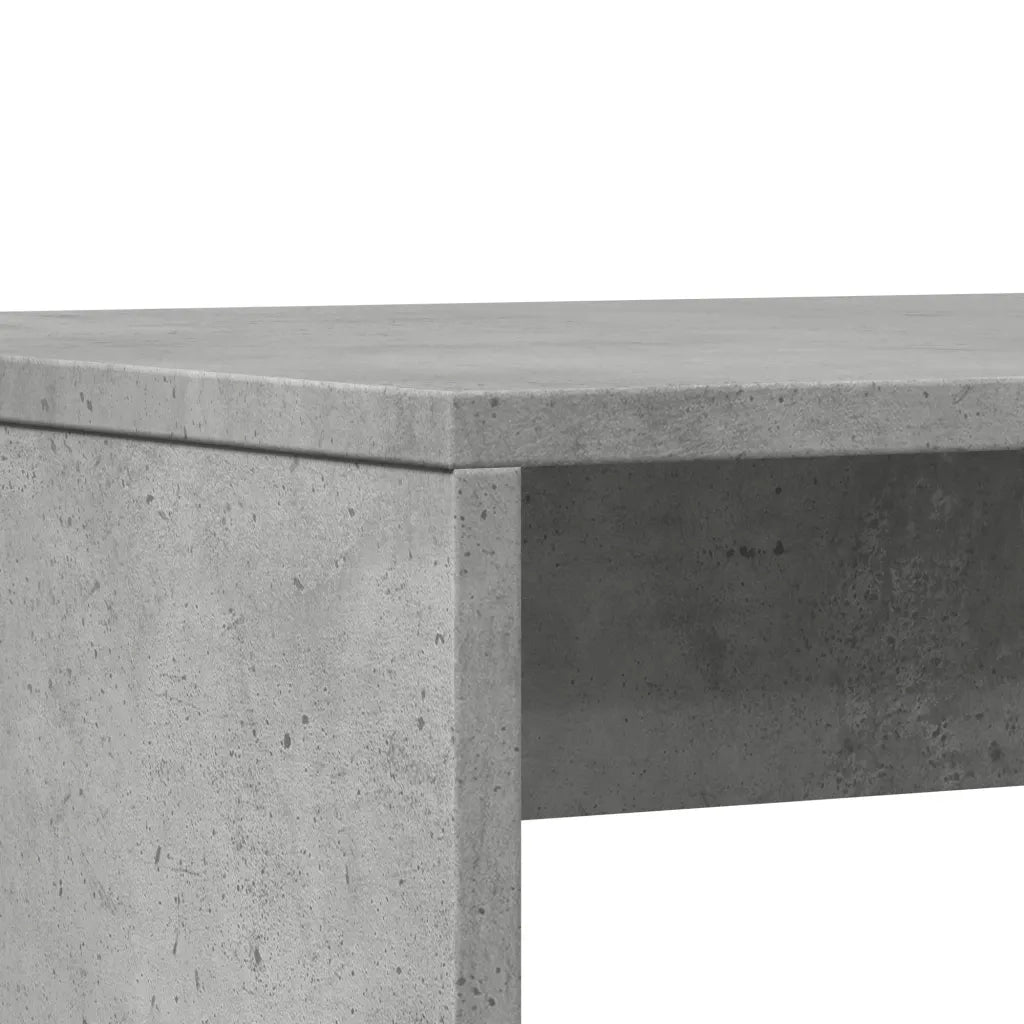 Set Tavolo da Pranzo e Panche 3 pz Grigio Cemento in Truciolato 855533