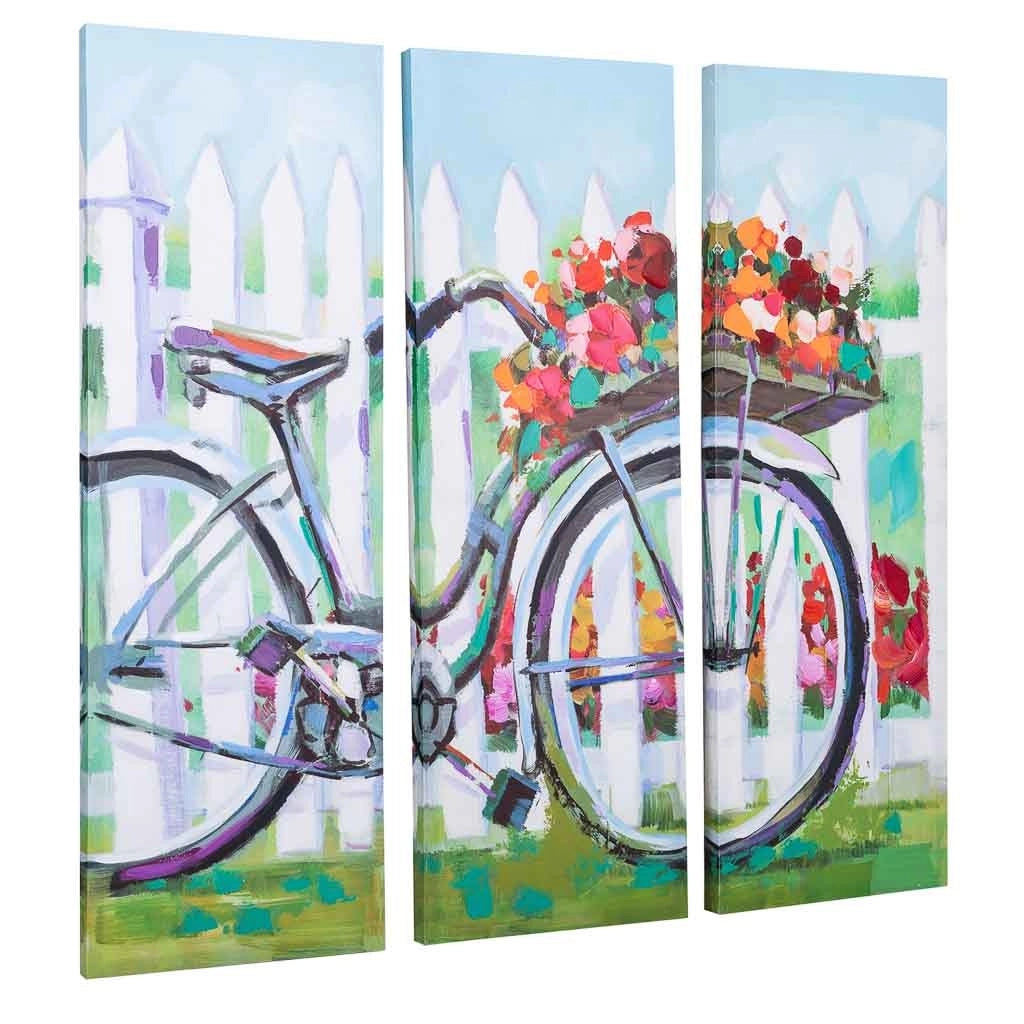Quadro dipinto a mano 30x90x3h