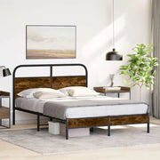 Giroletto senza Materasso-Struttura Letto Rovere Fumo 120x190 cm in Truciolato 626803