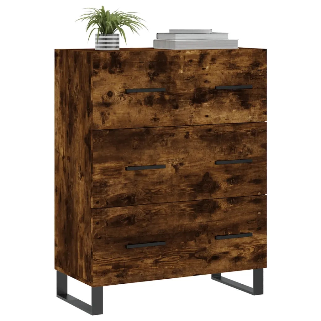 Credenza Rovere Fumo 69,5x34x90 cm in Legno Multistratocod mxl 88668