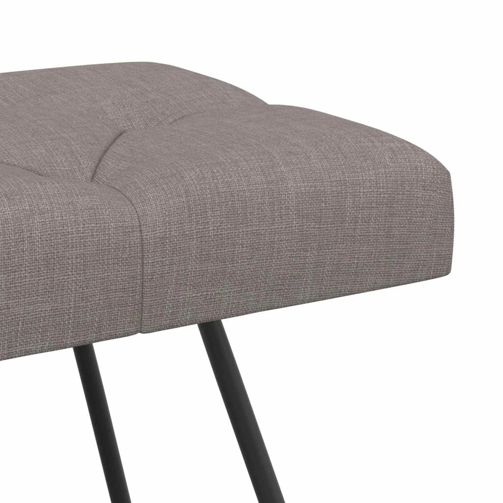 Panchina con bottoni imbottiti Tortora 80 x 40 x 46 cm Tessuto 42038363