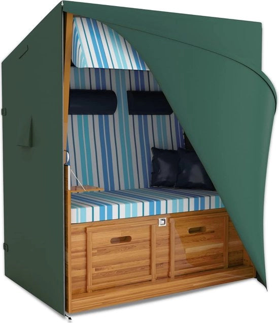 Copridisegno per ombrellone, verde, M 120 cm, resistente all'inverno e alle radiazioni UV, 600D Oxford, copridisegno impermeabile per ombrellone, inclusa borsa, 120 x 80 x 160 cm (l x p x a)