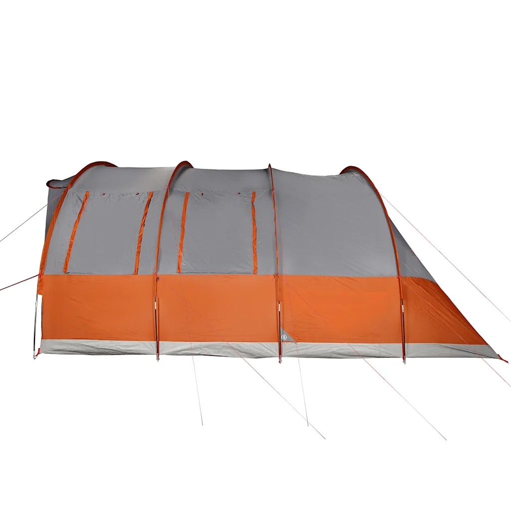 Tenda Familiare a Tunnel 7Persone Grigia Arancione Impermeabile 94627