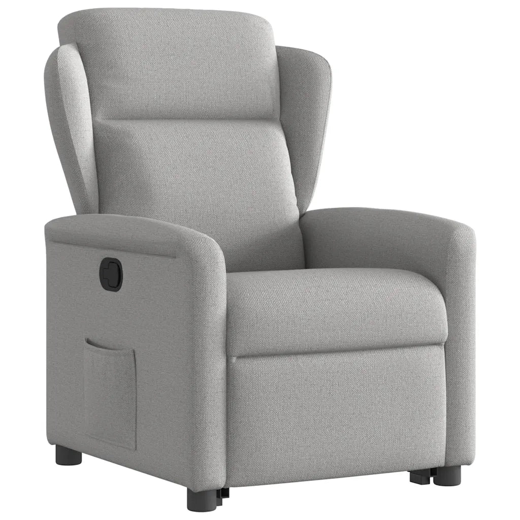 Poltrona Alzapersona Reclinabile Grigio Nuvola in Tessuto 3303143