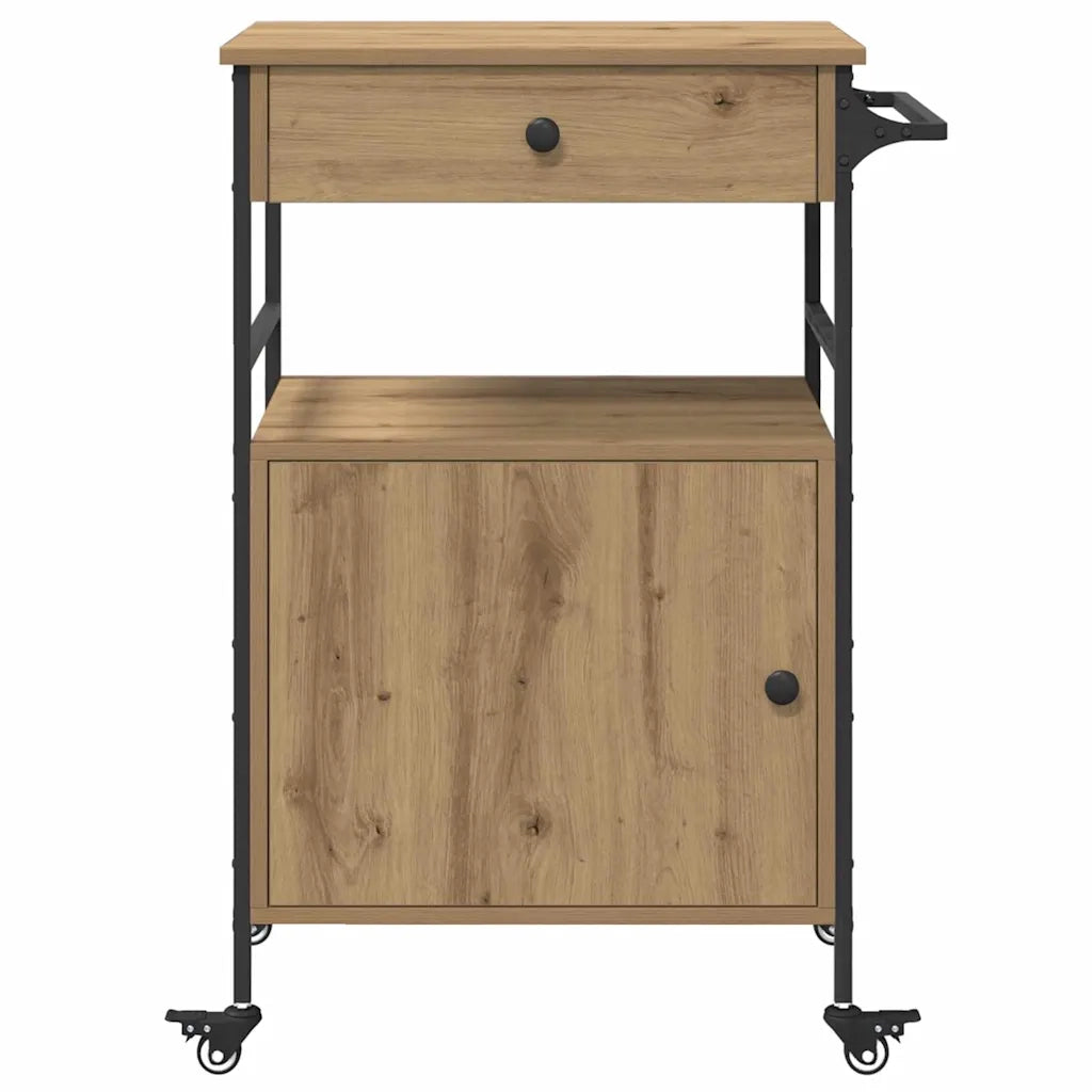 Carrello da Cucina-Scaffale per Cucina Rovere artigianale 56 x 43 x 89,5 cm