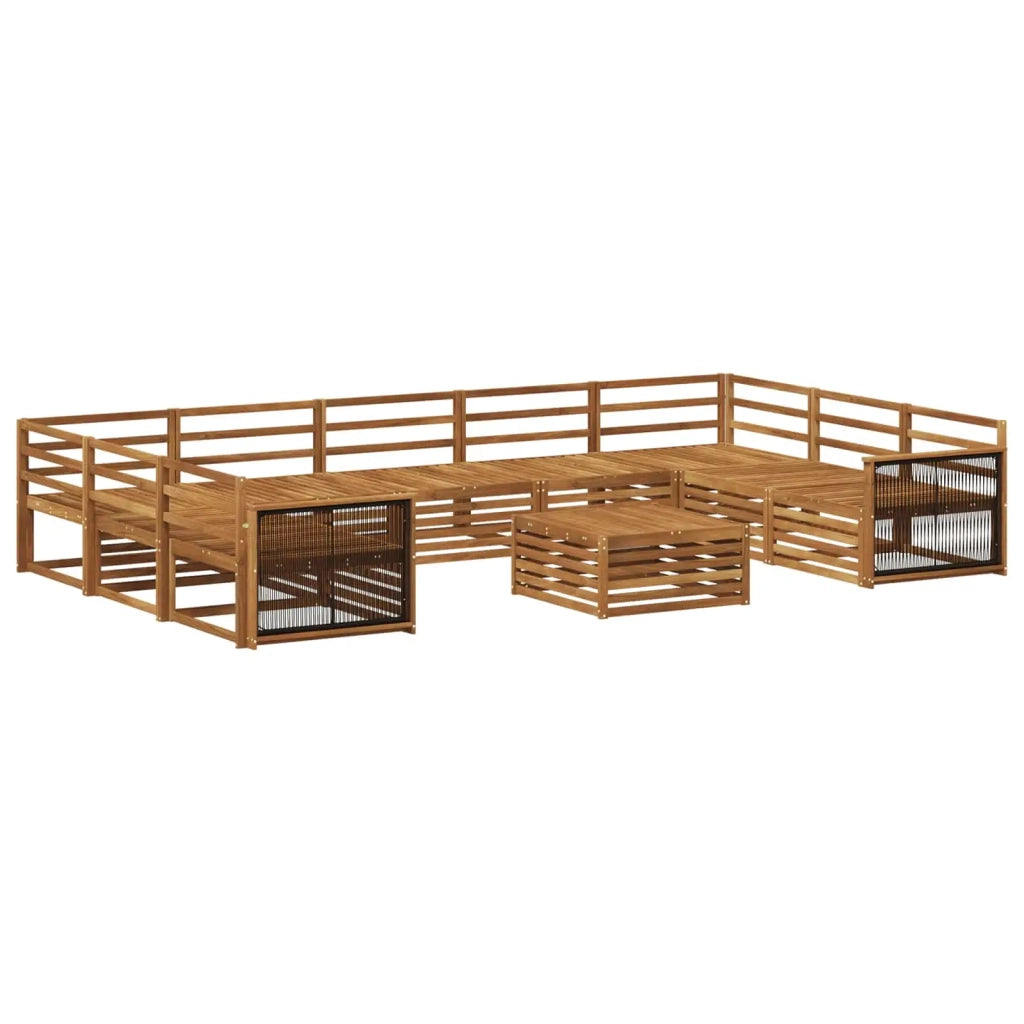 Set di divani da esterno 10 pz Naturale 3383862