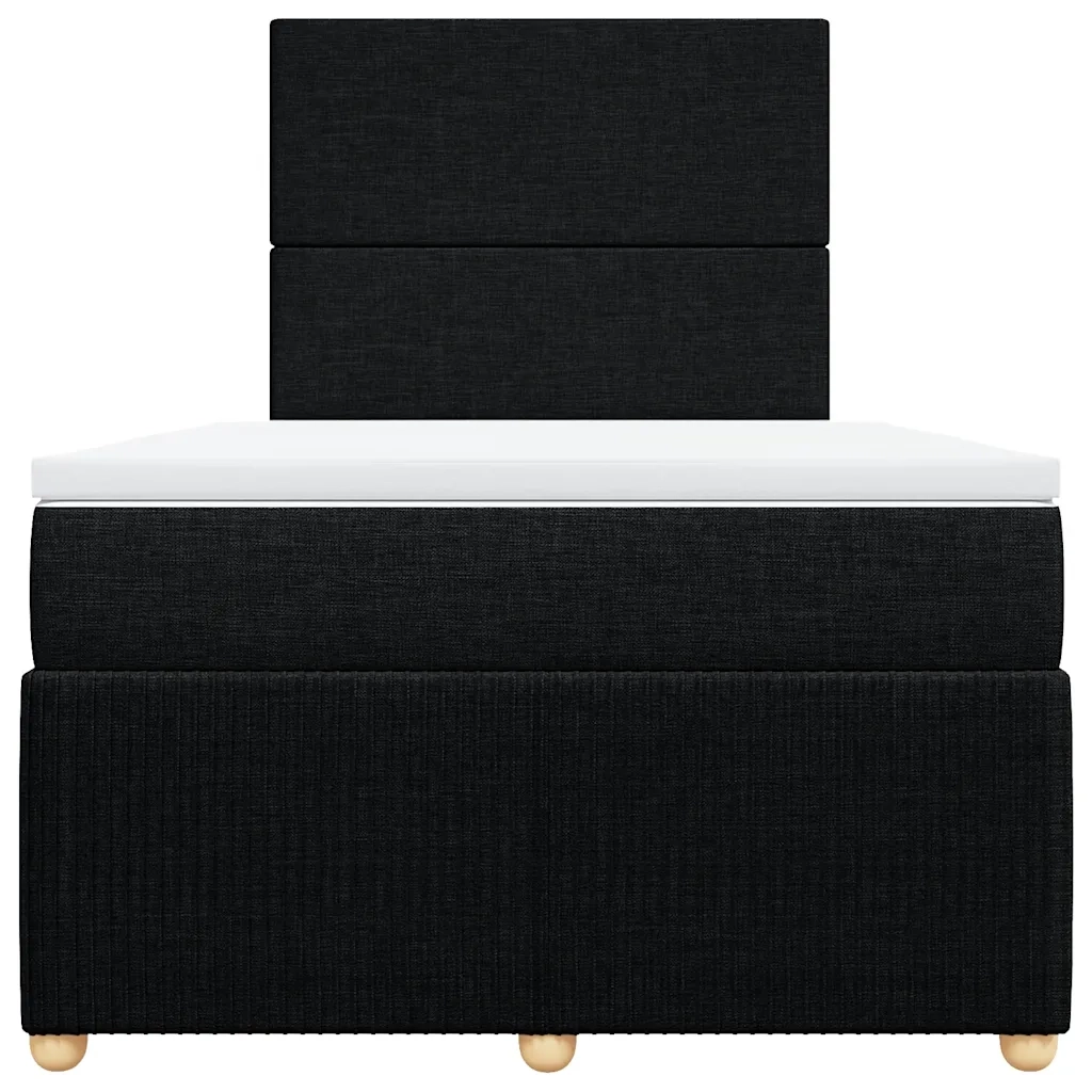 Giroletto a Molle con Materasso Nero 120x190 cm in Tessuto 3291990