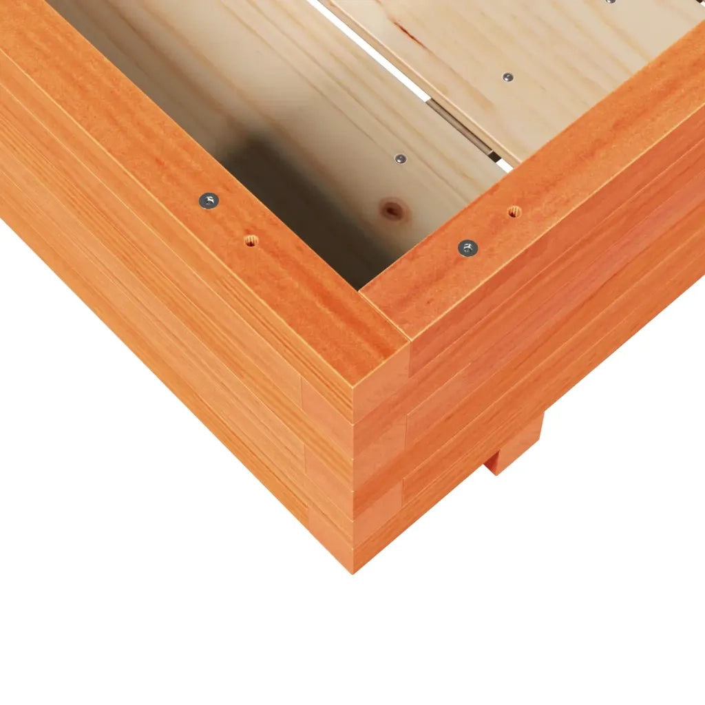 vidaXL Fioriera Giardino Marrone Cera 90x90x26,5cm Legno Massello Pino