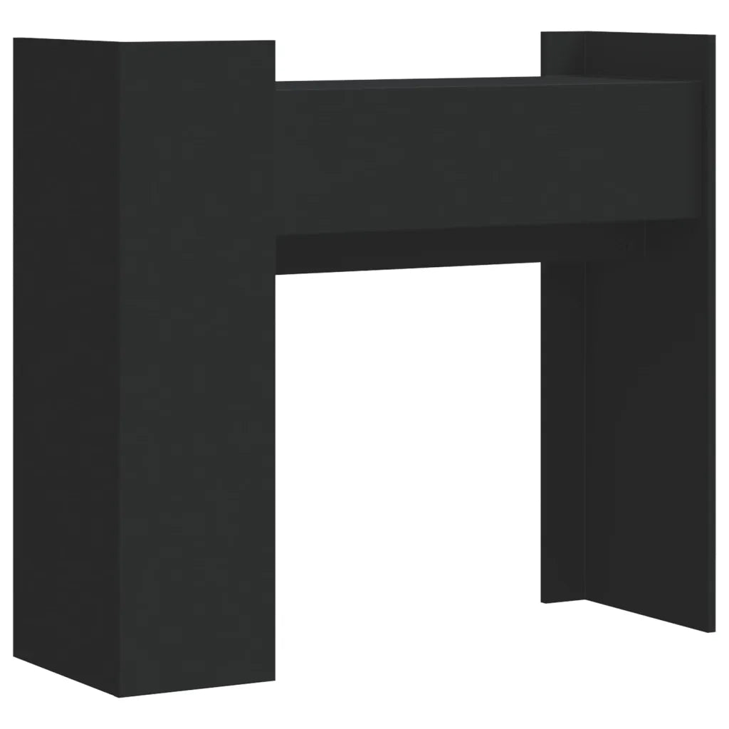 Tavolino Consolle-Tavolino da soggiorno-Tavolino da Salotto Nero 100x35x90 cm in Legno Multistrato