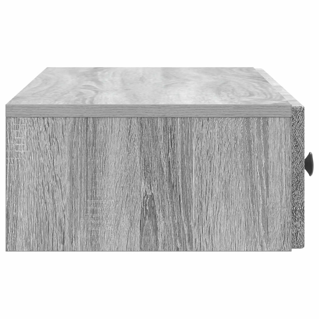 Tavolino da Parete Laterale 87,5 x 34,5 x 17 cm Grigio Sonoma 898161