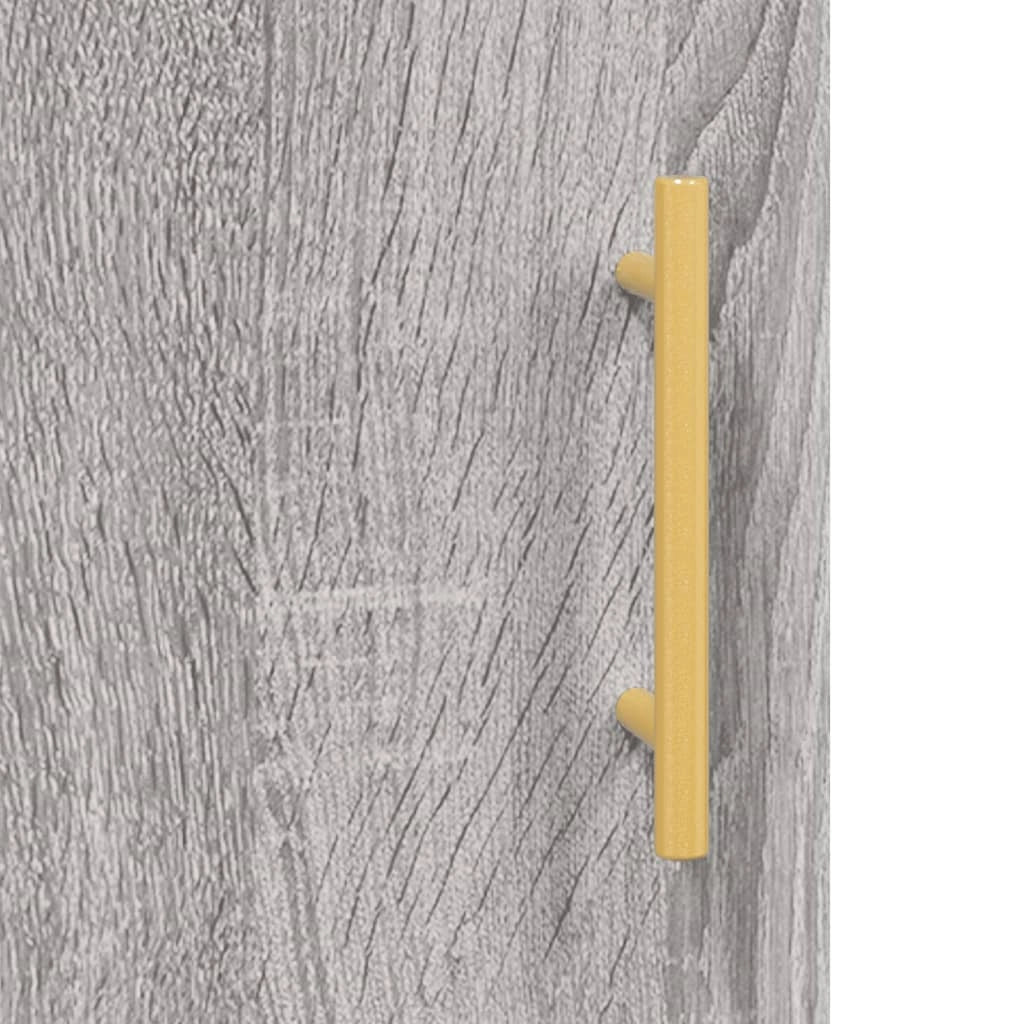 Buffet credenza cassettiera armadio mobile contenitore organizer cucina soggiorno salotto rovere Sonoma alto 69,5 x 31 x 115 cm legno ingegnerizzato grigio 02_0035394