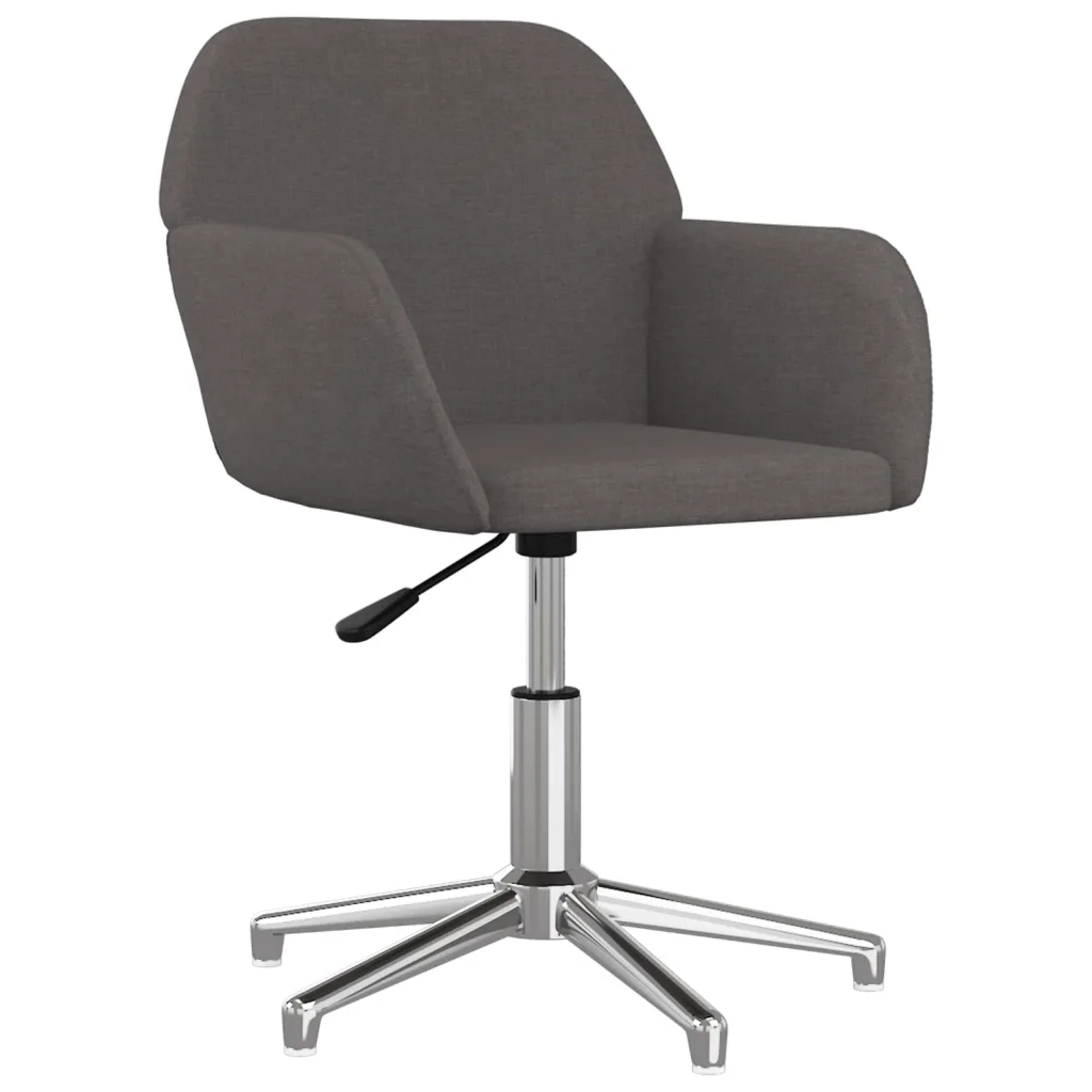 Sedie da Pranzo Girevoli 2 pz Grigio Scuro in Tessuto 3103031