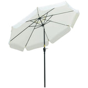 OMBRELLONE DA GIARDINO ROTONDO 266 X 250 CM BEIGE