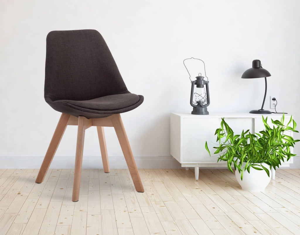 Sedia Borneo Tessuto V2 grigio scuro,natura