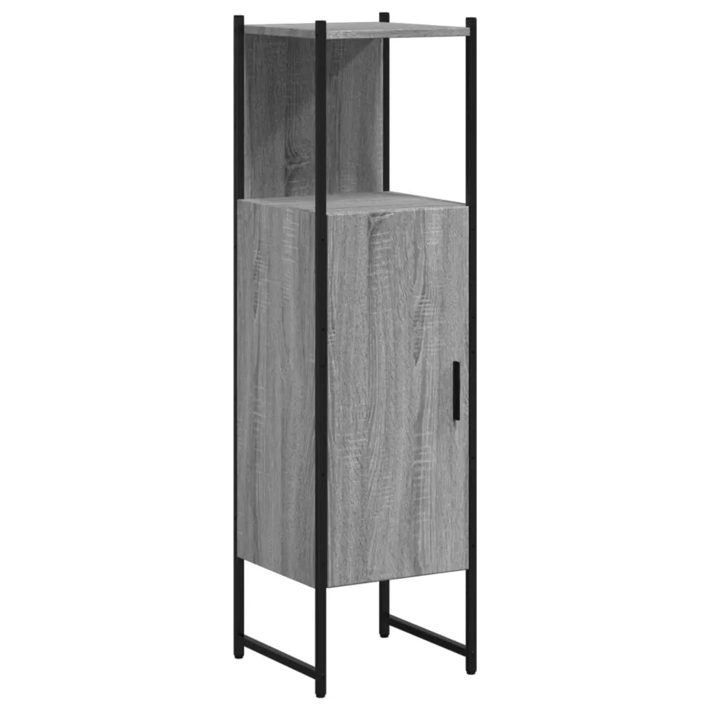 Mobile da Bagno Grigio Sonoma 33x33x120,5cm Legno Multistrato 842469