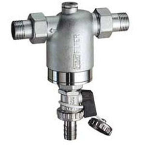 FILTRO PER IMPIANTI SANITARI CON ATTACCHI MANOMETRO MM CROMO- 1/2- FAR- pezzi 1