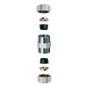 NIPLEX DOPPIO CROMATO C/MONOCONO IN GOMMA PER RAME- 1/2 x 18- FAR- pezzi 1