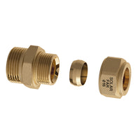 NIPPLE MASCHIO CON TENUTA METALLICA PER IMPIANTI SOLARI- 3/4 - Diam.  16- FAR- pezzi 1