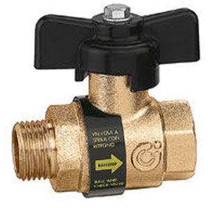 VALVOLA A SFERA MF CON RITEGNO INCORPORATA- 1/2- CALEF- pezzi 1