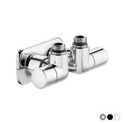 VALVOLA TERMOSTATIZZABILE DETENTORE A DOPPIA SQUADRA VERSIONE DX- 1/2 23 p.1,5  Cromo- CALEF- pezzi 1