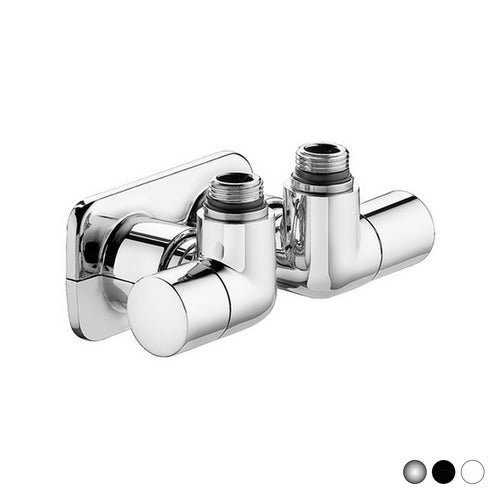 VALVOLA TERMOSTATIZZABILE DETENTORE A DOPPIA SQUADRA VERSIONE DX- 1/2 23 p.1,5  Cromo- CALEF- pezzi 1