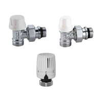 KIT VALVOLA + DETENTORE + COMANDO TERMOSTATICO- 3/8 a squadra- CALEF- pezzi 1