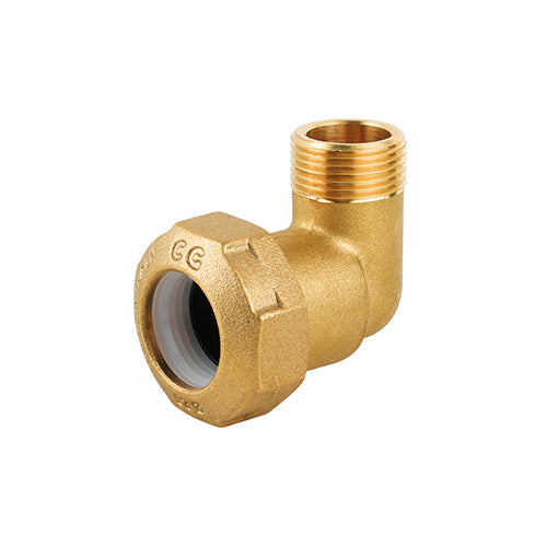 GOMITO MASCHIO IN OTTONE PER TUBO PE- 2 x 63- CAVAL- pezzi 1