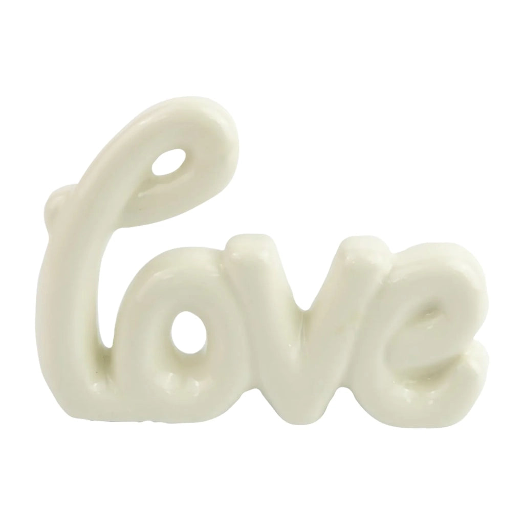 Decorazione Scritta LOVE in Ceramica | Complemento d'Arredo Moderno